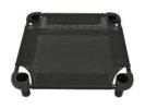 40x22 Pet Cot, Black Fabric, Black Legs, Black Frame, Unassembled
