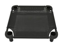 30x30 Pet Cot, Black Fabric, Black Legs, Black Frame, Unassembled