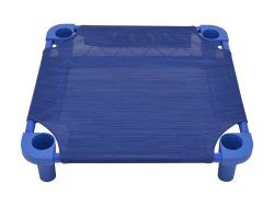 40x30 Pet Cot, Cobalt Blue Fabric, Blue Legs, Blue Frame, Unassembled