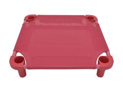 40x40 Pet Cot, Hibiscus Pink Fabric, Hibiscus Pink Legs, Pink Frame, Unassembled