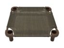 40x40 Pet Cot, Tree Bark Fabric, Brown Legs, Brown Frame, Unassembled