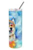 Alaskan Malamute Hippie Dawg Stainless Steel Skinny Tumbler Vacuum Double Walled Reusable Insulated Tumbler Travel Cup for Coffee Cocktails Gift with