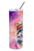 Keeshond Hippie Dawg Stainless Steel Skinny Tumbler Vacuum Double Walled Reusable Insulated Tumbler Travel Cup for Coffee Cocktails Gift with Lid