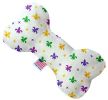 Pet and Dog Plush Heart or Bone Toy, "Mardi Gras Group"