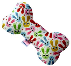 Pet and Dog Plush Heart or Bone Toy, "Easter Group" (Pattern: Funny Bunnies, size: 6" Plush Bone)