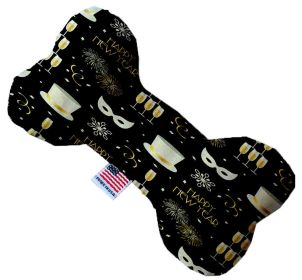 Pet and Dog Plush Heart or Bone Toy, "Happy New Year" (size: 6" Plush Bone)
