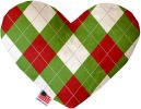 Pet and Dog Plush Heart or Bone Toy, "Christmas Patterns Group"