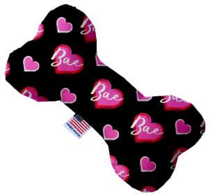 Valentine's Day Pet & Dog Plush Heart or Bone Toy, "Sweetheart Group" (Pattern: Bae, size: 6" Plush Bone)