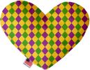 Pet and Dog Plush Heart or Bone Toy, "Mardi Gras Group"