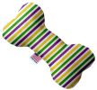 Pet and Dog Plush Heart or Bone Toy, "Mardi Gras Group"