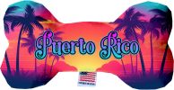 Dog Plush Bone Toys, "Puerto Rico"