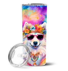 Samoyed Hippie Dawg Stainless Steel Skinny Tumbler Vacuum Double Walled Reusable Insulated Tumbler Travel Cup for Coffee Cocktails Gift with Lid (Default: Default)