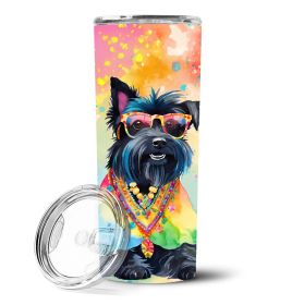 Scottish Terrier Hippie Dawg Stainless Steel Skinny Tumbler Vacuum Double Walled Reusable Insulated Tumbler Travel Cup for Coffee Cocktails Gift with (Default: Default)