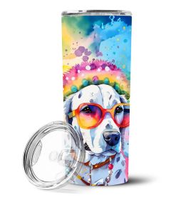 Dalmatian Hippie Dawg Stainless Steel Skinny Tumbler Vacuum Double Walled Reusable Insulated Tumbler Travel Cup for Coffee Cocktails Gift with Lid (Default: Default)