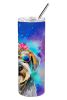 Schnauzer Hippie Dawg Stainless Steel Skinny Tumbler Vacuum Double Walled Reusable Insulated Tumbler Travel Cup for Coffee Cocktails Gift with Lid