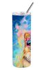 Pomeranian Hippie Dawg Stainless Steel Skinny Tumbler Vacuum Double Walled Reusable Insulated Tumbler Travel Cup for Coffee Cocktails Gift with Lid