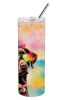 Chocolate Labrador Hippie Dawg Stainless Steel Skinny Tumbler Vacuum Double Walled Reusable Insulated Tumbler Travel Cup for Coffee Cocktails Gift wit