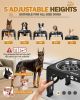 Elevated Dog Bowls for Small Dogs and Cats with Mat, Non-Slip Cat Bowls with 2 Thick 5.5" Stainless Steel Dishes