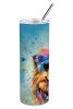 Chow Chow Hippie Dawg Stainless Steel Skinny Tumbler Vacuum Double Walled Reusable Insulated Tumbler Travel Cup for Coffee Cocktails Gift with Lid