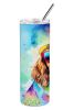 Cavalier Spaniel Hippie Dawg Stainless Steel Skinny Tumbler Vacuum Double Walled Reusable Insulated Tumbler Travel Cup for Coffee Cocktails Gift with