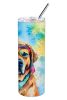 Mastiff Hippie Dawg Stainless Steel Skinny Tumbler Vacuum Double Walled Reusable Insulated Tumbler Travel Cup for Coffee Cocktails Gift with Lid