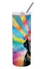 Black Labrador Hippie Dawg Stainless Steel Skinny Tumbler Vacuum Double Walled Reusable Insulated Tumbler Travel Cup for Coffee Cocktails Gift with Li
