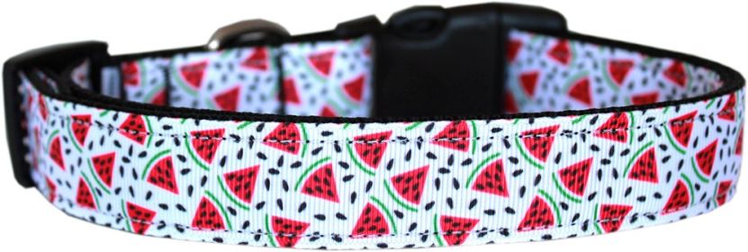 Pet Dog & Cat Nylon Collar or Leash, "Watermelon" (size: Cat Collar)