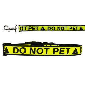 Pet Dog & Cat Nylon Collar or Leash, "Do Not Pet" (size: SM Wide Collar)