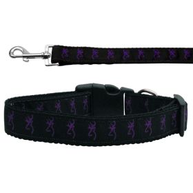 Pet Dog & Cat Nylon Collar or Leash, "Purple Deer" (size: Cat Collar)