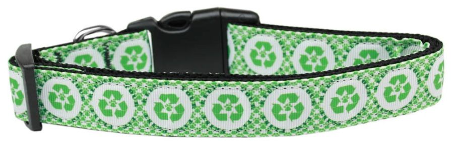 Pet Dog & Cat Nylon Collar or Leash, "Reduce Paw Print" (size: Cat Collar)