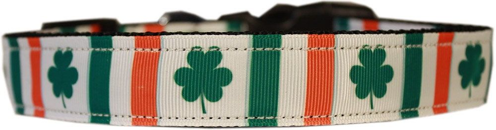 Pet Dog & Cat Nylon Collar or Leash, "Irish Pride" (size: Cat Collar)