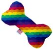 Pet and Dog Plush Heart or Bone Toy, "Rainbow Pride Group"