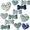 Pet and Dog Plush Heart or Bone Toy, "Nautical Group"