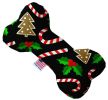 Christmas Pet and Dog Plush Heart or Bone Toy, "Candy Cane Lane Group"
