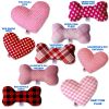 Pet and Dog Plush Heart or Bone Toy, "Valentine's Day Plaids, Dots & Chevron Group"