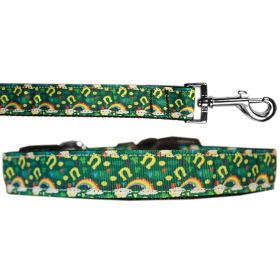 Pet Dog & Cat Nylon Collar or Leash, "Lucky Puppy Charms" (size: Cat Collar)