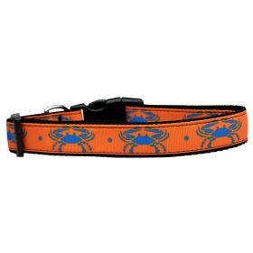 Pet Dog & Cat Nylon Collar or Leash, "Blue Crabs" (size: Cat Collar)