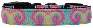 Pet Dog & Cat Nylon Collar or Leash, "Pastel Tie Dye"