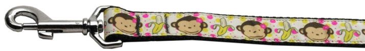 Pet Dog and Cat Nylon Collar or Leash, "Monkeys & Bananas"