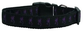 Pet Dog & Cat Nylon Collar or Leash, "Purple Deer"