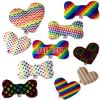 Pet and Dog Plush Heart or Bone Toy, "Rainbow Pride Group"