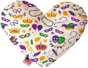 Pet and Dog Plush Heart or Bone Toy, "Mardi Gras Group"
