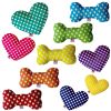 Pet and Dog Plush Heart or Bone Toy, "Swiss Dots Group"