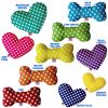 Pet and Dog Plush Heart or Bone Toy, "Swiss Dots Group"