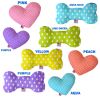 Pet and Dog Plush Heart or Bone Toy, "Polka Dots Group"