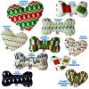 Christmas Pet and Dog Plush Heart or Bone Toy, "Classy Christmas Group"