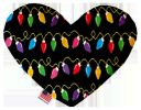 Christmas Pet and Dog Plush Heart or Bone Toy, "Candy Cane Lane Group"