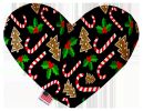 Christmas Pet and Dog Plush Heart or Bone Toy, "Candy Cane Lane Group"
