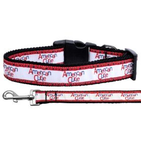 Pet Dog & Cat Nylon Collar or Leash, "American Cutie" (size: Cat Collar)