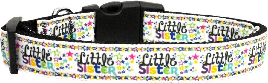 Pet Dog & Cat Nylon Collar or Leash, "Little Sister" (size: Cat Collar)
